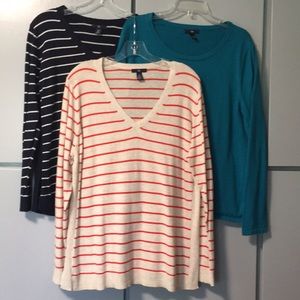 3 Gap lightweight sweaters XL Women’s